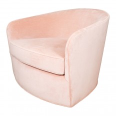 Single petite swivel club chair